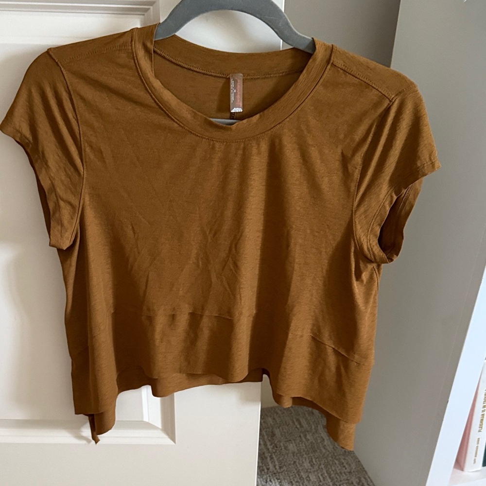 FP Movement by Free People Brown Layered Crop Top